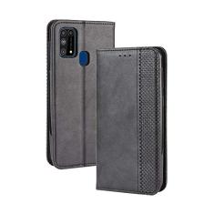 Capa para Samsung Galaxy M31, carteira com suporte de couro, capa flip para Samsung Galaxy M31, capa magnética retrô para celular, capa carteira com compartimentos para cartões