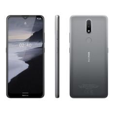 Smartphone Nokia 2.4 64GB Cinza 4G 3GB RAM 6,5 Câm. Dupla + Selfie 5MP