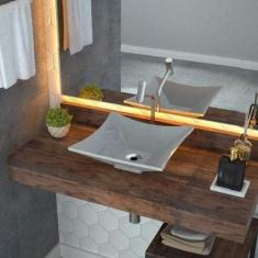 Cuba de Apoio para Banheiro L34 Lux Quadrada Folha Compace