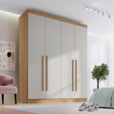 Guarda Roupa Solteiro MDF 4 Portas 3 Gavetas Paris Plus - D Doro