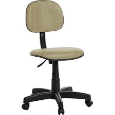 Cadeira Escritório Secretaria RCE Cor Bege - Goldflex