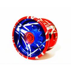 Yoyo Profissional Metal Azul com Vermelho de Rolamento ioio Pró - Yoyo