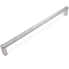 BUKOBYHE Pacote com 10 puxadores de armário de cozinha de níquel acetinado escovado 320 mm (12-5/8 pol.) Puxadores de armário serrilhados puxadores de gaveta ferragens de cozinha