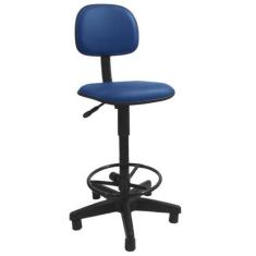 Cadeira Gold Secretária Caixa Corano Azul - Storecadeiras