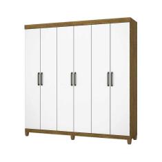 Guarda Roupa R22 6 Portas 2 Gavetas Carioca Móveis Cinamomo Branco