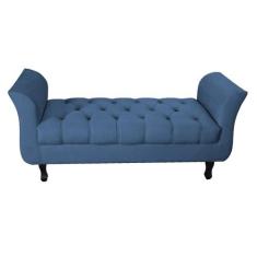 Recamier Grecia Decorativa 160cm Suede Azul Marinho - Montanaris Decor