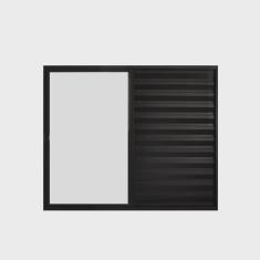 Janela de Alumínio Veneziana 100x150cm 3 Folhas Hale Esquadrias