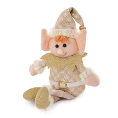 Enfeite De Natal Duende Decorativo Champagne 1Pc 34Cm