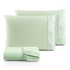 Jogo de Lençol Lese Solteiro Percal 180 Fios 2 Peças - Santos e Luan, 