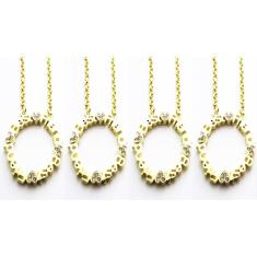 Colar Cordão Mandala Best Friends Amigas Folheado