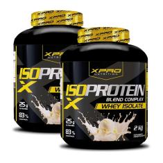Kit 2x Whey Protein Isolado Blend Complex 2Kg - XPRO-Unissex