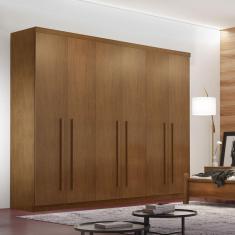 Roupeiro MDF 6 Portas 4 Gavetas Divino Rufato Imbuia