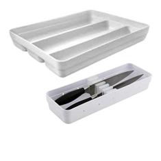 Jogo Organizador Utensílios Facas Logic Plástico Branco 2un OU