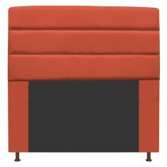 Cabeceira Estofada Turim 140cm Casal Suede Terracota