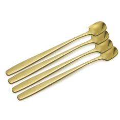 Conjunto De Colheres Para Café Dourada Inox - 4 Peças - Mimo