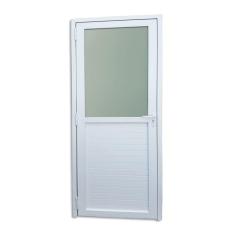 Porta de PVC Mista 216x80cm Com vidro Mini Boreal ITEC Brimak Branco