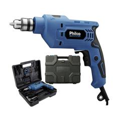 Furadeira Philco Maleta com Ferramentas PFU1MF 650W 51102003 - Azul com Preto