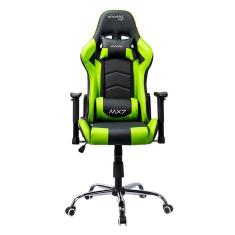 Cadeira Gamer MX7 Giratoria Preto e Verde Mymax