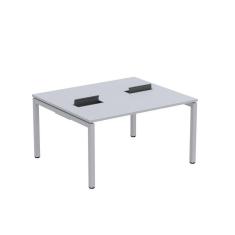 Mesa Plataforma Dupla com Pé de Aço para Coworking 140x120 Pdc14/12/2p Cinza