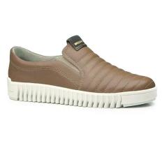 Tênis Slip On Yoga Couro Pegada 210503 Feminino-Feminino