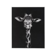 Quadro Decorativo Barcelona Girafa Preto E Branco 40X50Cm - E2G Design