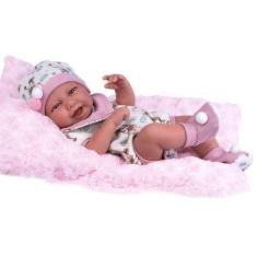 Boneca Bebê Reborn Anny Doll Macacão Vinil Macio - Cotiplas