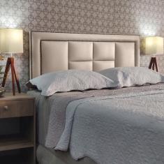 Cabeceira Cama Queen Módena V2H4 Diamond Corano Bege 60 RBL