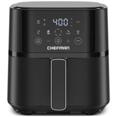 Fritadeira Elétrica Air Fryer 3,7L com 4 Predefinições, 110V 1500W, Chefman, Preta