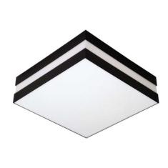 Plafon Bilbao Preto 4 Lâmpadas 36x36cm Tualux