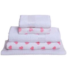 Jogo de Toalhas de Banho 5 pçs 100% Algodão Felpuda Dohler Prisma, BRA