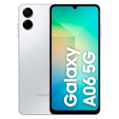 Smartphone Samsung Galaxy A06 5G 128GB - Cinza, 4GB de RAM + 4GB RAM Plus, Câmera 50MP, Tela 6,7"