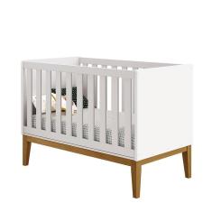 Berço Americano New Classic Branco Com Pés Madeira - Reller