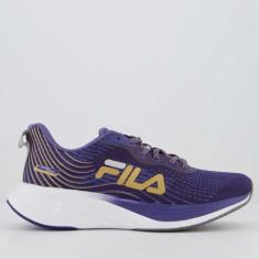 Tênis Fila Racer Curve Feminino Roxo Acinzentado e Dourado