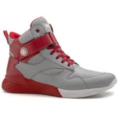 Tênis Rock Fit Van Halen Cinza e Vermelho-Unissex