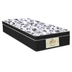 Colchão Solteiro Molas Bonnel Lumier 0,88x1,88x0,20 Preto Gazin Colchões