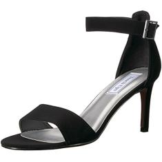 Touch Ups Sandália feminina de salto karité, Preto, 37