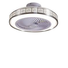 Ventilador de teto fino estilo chinês com luzes e controle remoto, moderno ventilador de quarto LED luz de teto regulável, ventilador silencioso de 3 velocidades ajustável, lâmpada de teto c