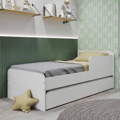 Bicama Infantil com Proteção Lateral Caracol Movelbras Branco