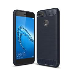 Capa para Huawei Enjoy7, capa de material de fibra de carbono, macia, antiderrapante, antiimpressões digitais, capa totalmente protetora para Huawei Enjoy7