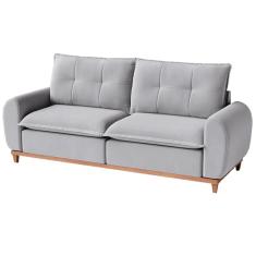 Sofá Bariloche em Veludo 4 Lugares com Almofadas Soltas 220cm Cor Cinza