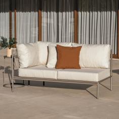 Sofá Chaise 2 Lugares Esquerda Refúgio Cabecasa Madeiramadeira Champanhe/Quaker areia