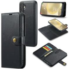 Asuwish Capa de celular para Samsung Galaxy S24 Plus S24+ 5G carteira magnética destacável com protetor de tela de vidro temperado flip compartimento para cartão S24plus 24S + S 24 24+ mulheres homens