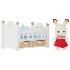Sylvanian Families Bebe Coelho Chocolate e Cama EPOCH Magia 5017