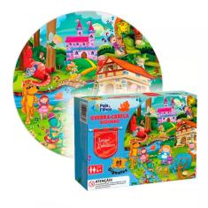Quebra-Cabeça Amigos Fabulosos Com 40 Peças Gigantes Puzzle Infantil Redondo