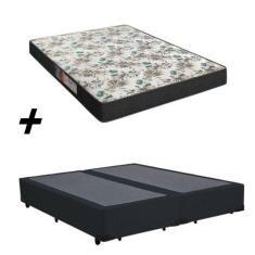 Cama Box Bipartido Casal + Colchão Portobel Veneza D33 60x138x188