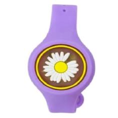 Pulseira Relógio Infantil Repelente De Mosquito Figurinhas (Roxo)