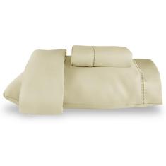 Roupa de Cama Casal Suavit 400 Fios 03 Peças  - Borda Bordados Enxovai