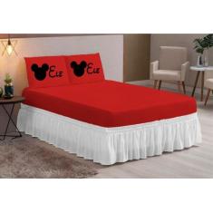 Jogo de lençol casal queen com elastico 3 peças ele ele lgbt - AMORA E