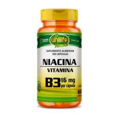 VITAMINA B3 NIACINA - 60 Capsulas 500mg UNILIFE