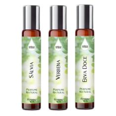 Kit 3 Perfumes Spray 10Ml Feminino - Notas Verdes Charmosas - Essência